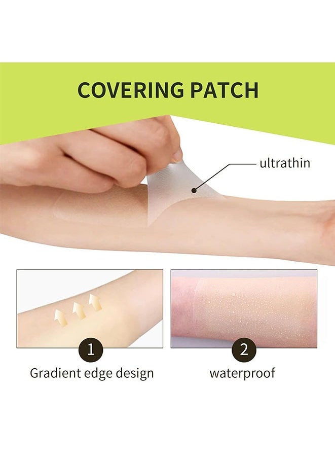 Muyixin - Tattoo Cover Up Tape, Ultra Thin Patch for Tattoo Scar and Birthmarks, Invisible Waterproof Skin Tone Concealer Sticker for Covering Up Scars Tattoos (6 Skin Primary Color) - Image 1