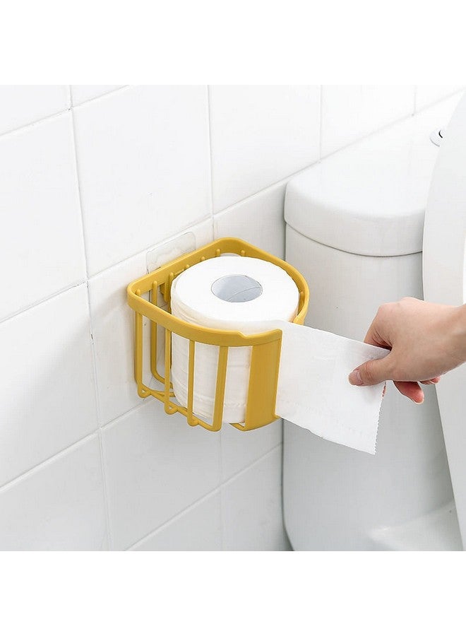 wolpin Toilet Paper Holder Bathroom/Kitchen Self Adhesive Sticker Tissue Roll Wall Mounted (Set of 3 Pcs) - Image 4