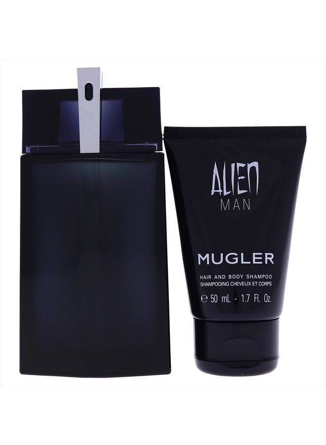 Alien Man Men 2 Pc Gift Set 3.4 oz EDT Spray, 1.7oz Hair and Body Shampoo