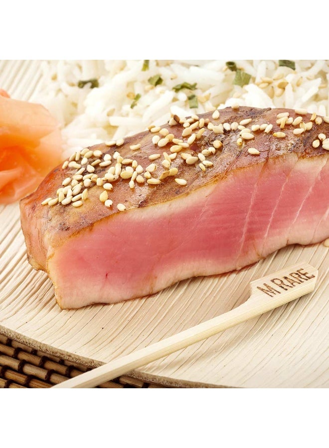 Restaurantware RW Smart 4 Inch Paddle Food Markers, 1000 Sturdy Food Picks - With Medium Print, Bamboo Wood Skewers, For Sports Themed Parties And Events, Birthday, Restaurants - Image 3