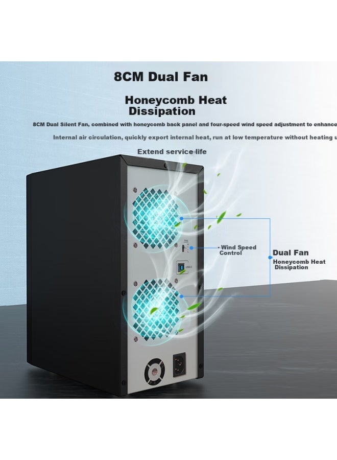 Superior Youyuezhe Hard Drive Enclosure, Raid Eight-bay, 2.5/3.5 Inch, Usb3.0 To Sata, External Mechanical Ssd And Solid State Drive Array Storage Rack, Y-3373bbk - Image 5