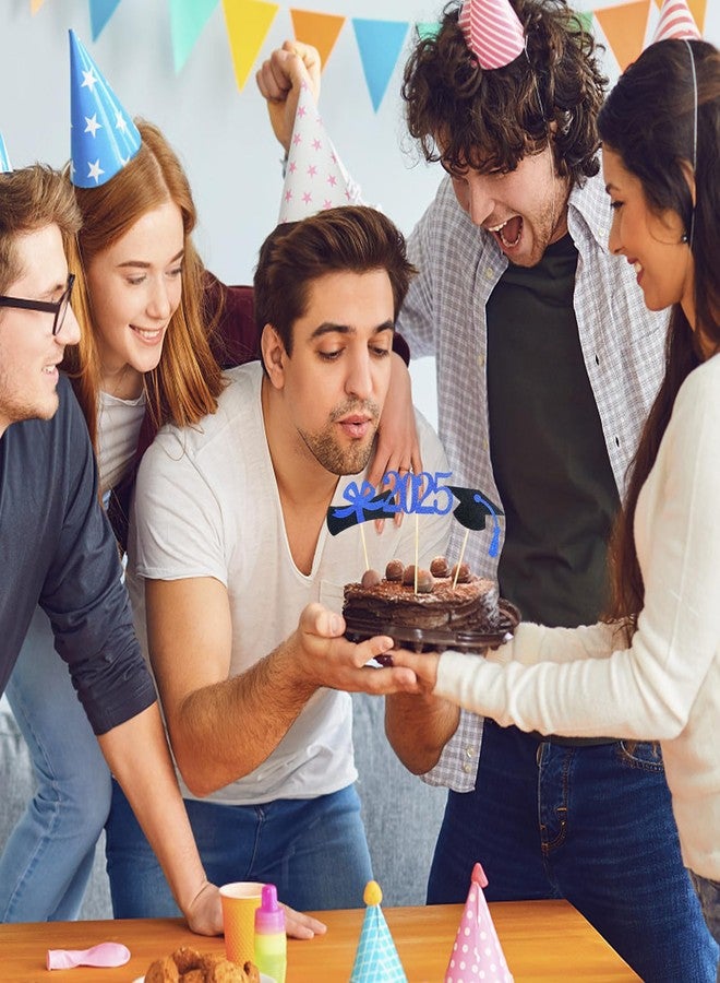 Golf Graduation Cupcake Toppers 2025,48 PCS Graduation Decoration,Class of 2025 Food Appetizer Picks,Graduation Party Supplies/Food Appetizer Picks Mini Cake Decor (Blue) - Image 4