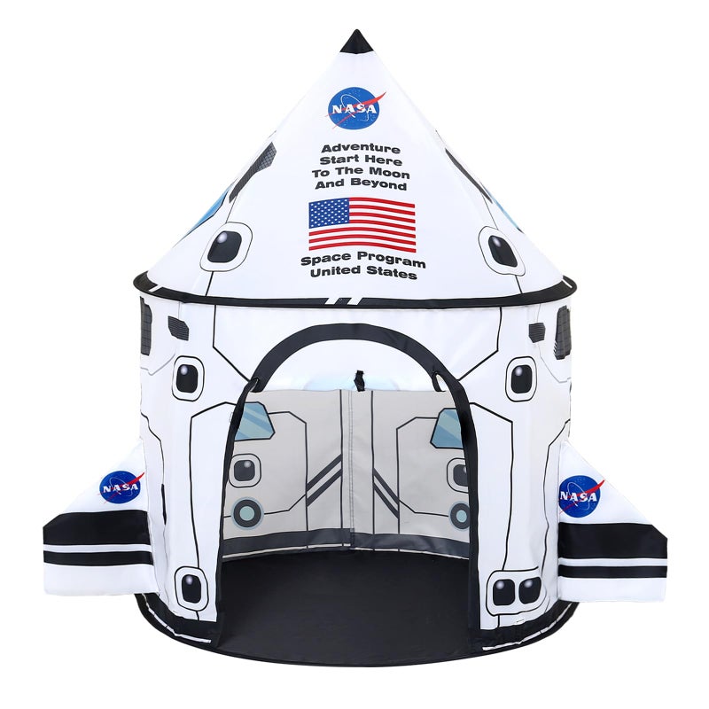 Lucky castle Rocket Ship Play Tent Kids Play Tents Cute Space Tent Indoor Outdoor Spaceship with Wing - Image 3