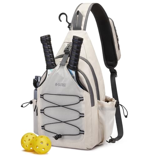 G4Free Pickleball Bag, Crossbody Sling Bag for Men Women, Pickleball Paddle Backpack Gifts for Sports,Ivory,Standard - Image 1