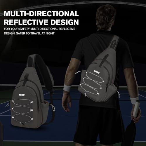 G4Free Pickleball Bag, Crossbody Sling Bag for Men Women, Pickleball Paddle Backpack Gifts for Sports,Ivory,Standard - Image 3