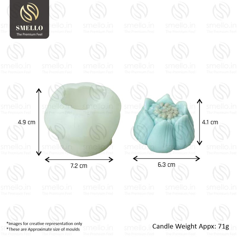 Smello Smello`s Lotus Bloom Candle Mould, Silicon Mould for Art & Craft (SCM 247)  - Image 5