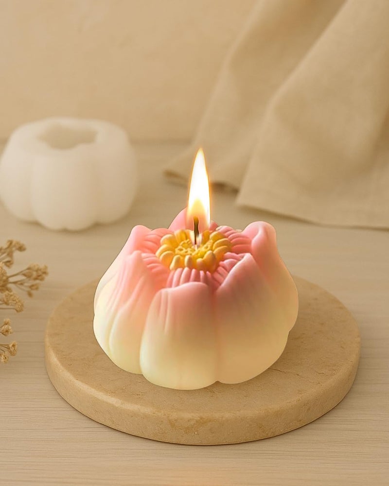 Smello Smello`s Lotus Bloom Candle Mould, Silicon Mould for Art & Craft (SCM 247)  - Image 1