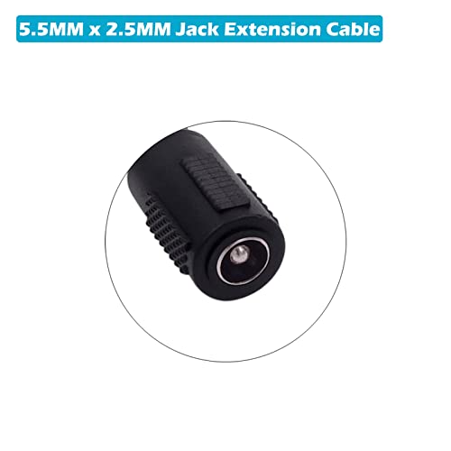 Fancasee 2 Pack 5.5mm x 2.5mm DC Power Extension Cable 90 Degree Right Angle Male to Female Plug Jack Extension Cord for IP Camera CCTV Security Camera Surveillance LED - Image 3