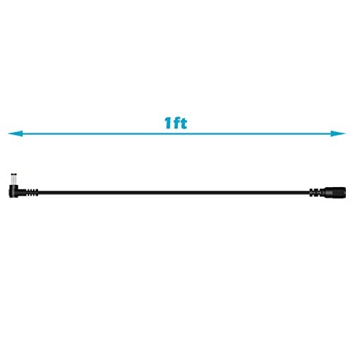 Fancasee 2 Pack 5.5mm x 2.5mm DC Power Extension Cable 90 Degree Right Angle Male to Female Plug Jack Extension Cord for IP Camera CCTV Security Camera Surveillance LED - Image 4