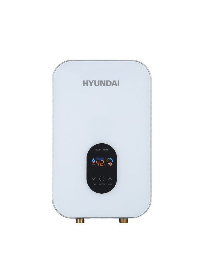 هيونداي سخان مياه كهربائي فوري من هيونداي Q0490D، أبيض