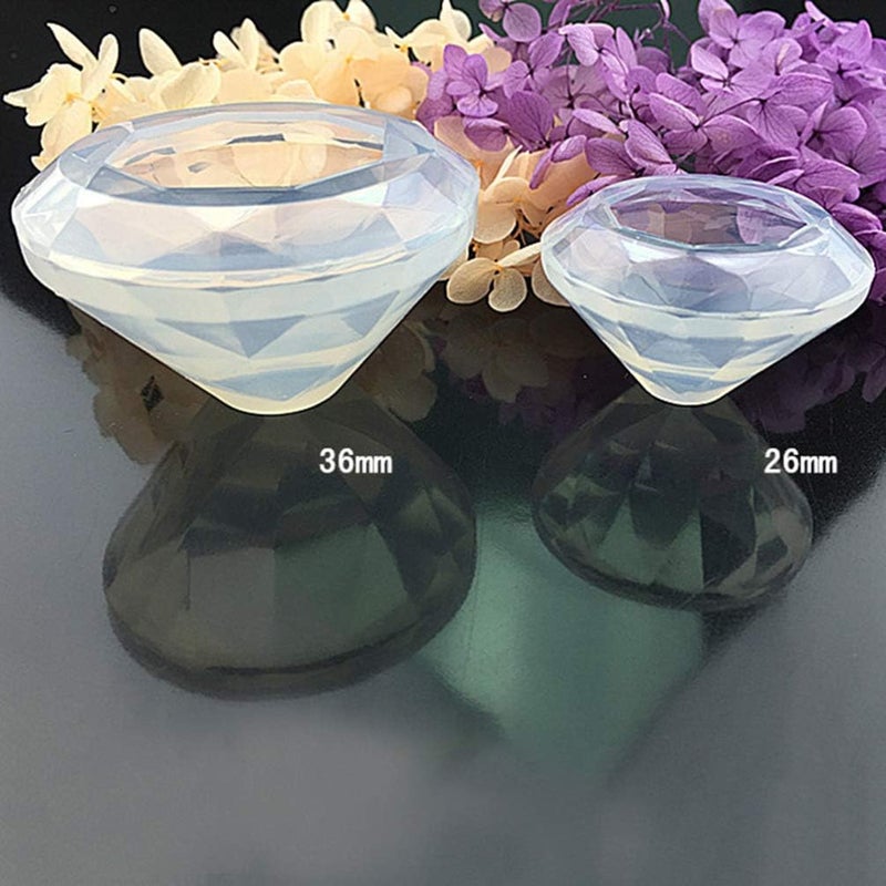 comfrt Resin Silicone Mold DIY Diamond Shaped Mold Epoxy Resin Mold for Casting Candle Soap Jewelry Making S - Image 3