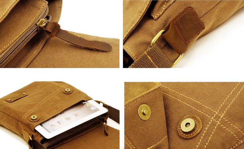 AIBAG Messenger Bag, Vintage Small Canvas Shoulder Bag Crossbody Purse - Image 5