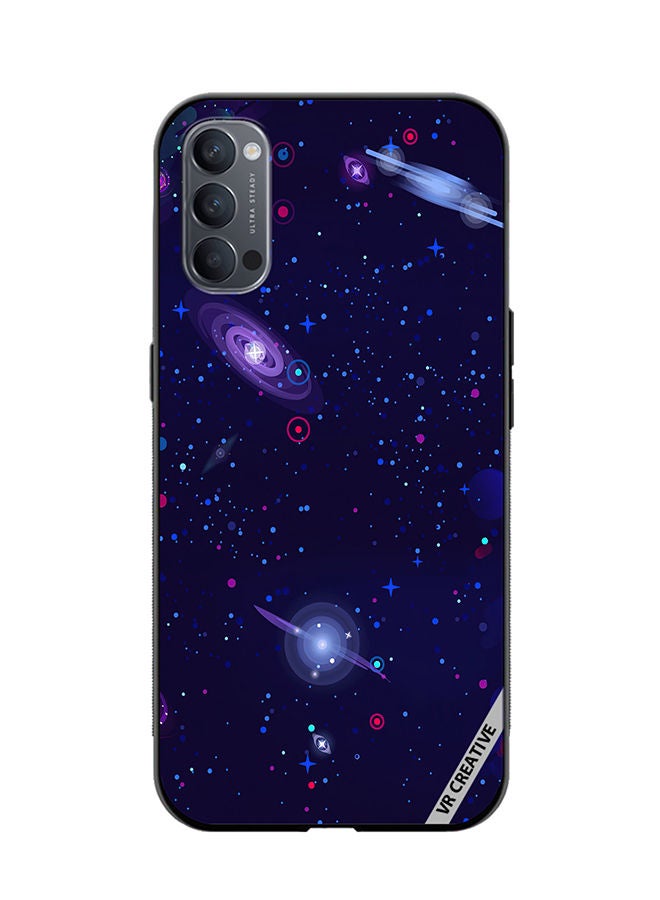 VR CREATIVE Protective Case Cover For Oppo Reno4 Pro 5G Galaxy Space Design Multicolour - Image 1