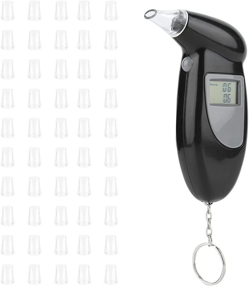 klarako Breathalyzer, Portable Alcohol Tester LCD Display Alcohol Detector Breathalyzer with 50 Mouthpieces Alcohol Analyzer for Test Alcohol Breath Alcohol Tester for Personal & Professional Use - Image 1