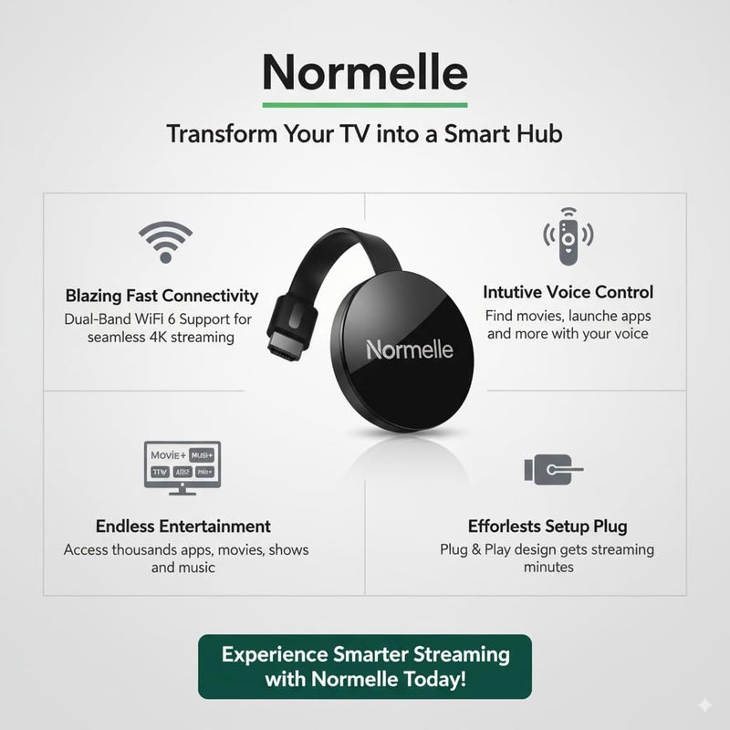 Normelle TV Box Smart 5G Version Android 11.0 Media Player – 2GB RAM 16GB Storage, Quad-Core 64-bit CPU, 4K UHD Output, Dual-Band WiFi 2.4G/5G, Bluetooth 5.0, HDMI Streaming Device with USB & Ethernet - Image 5