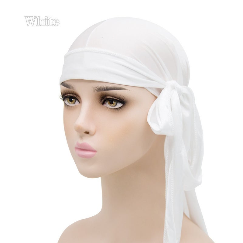 Silky Smooth Durag with Long Tails | Premium Polyester Satin Head Wrap for Men & Women