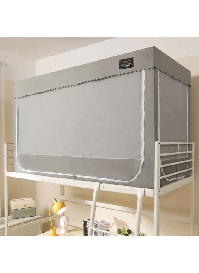 Bluejw Bed Curtain Mosquito Net Dormitory Shading Integrated Upper Bed Lower Bed Universal College Students' Dormitory All-inclusive Enclosed Essential Bed Curtain  - Image 2