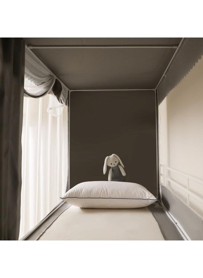 Bluejw Bed Curtain Mosquito Net Dormitory Shading Integrated Upper Bed Lower Bed Universal College Students' Dormitory All-inclusive Enclosed Essential Bed Curtain  - Image 4