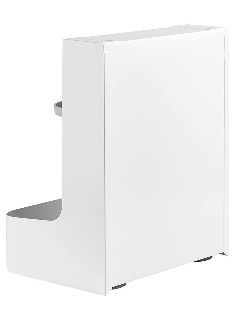 NAVODESK Under Desk Storage Rack with Accessory Shelf, Workspace Desk Organizer (White) - Image 3