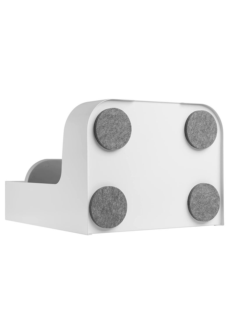 NAVODESK Under Desk Storage Rack with Accessory Shelf, Workspace Desk Organizer (White) - Image 4