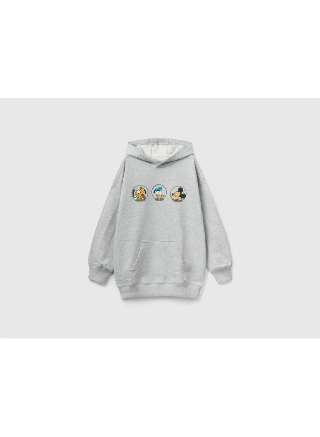 UNITED COLORS OF BENETTON Disney Character Printed Front Pocket Sweatshirt