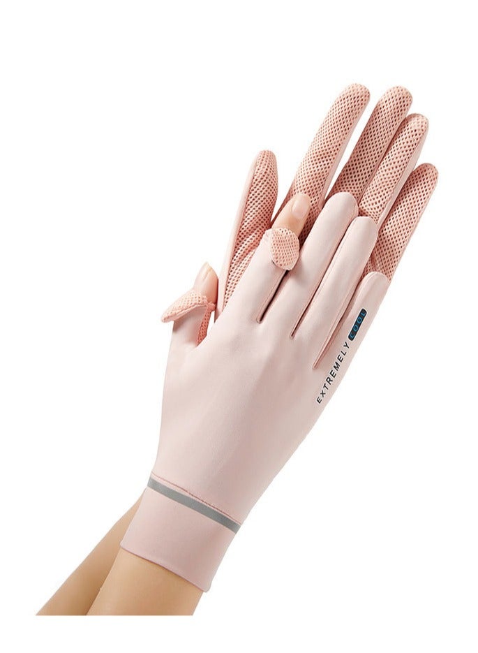 قفازات قيادة نسائية زهري - Image 4