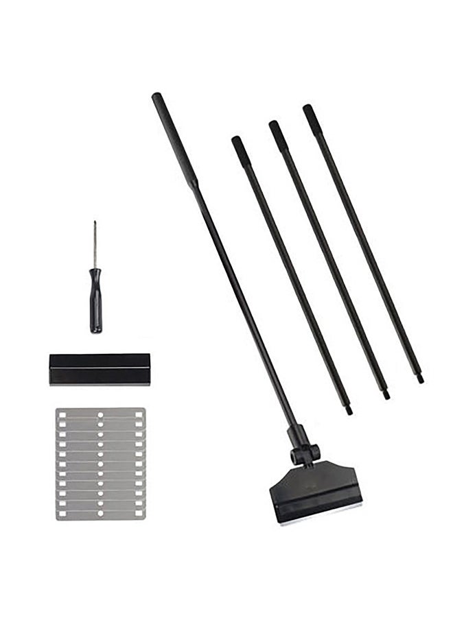 Generic - 3 in 1 Multi-Function Aquarium Fish Tank Cleaning Tool Aquarium Cleaning Set Fish Tank Brush+Algae Scraper+Fish Net 110CM - Image 1