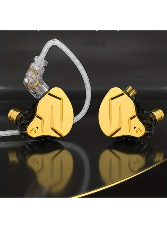 KZ ZSN PRO X HIFI Metal In Ear Earphones Bass Earbud Sport Noise Cancelling Headset Gold - Image 2