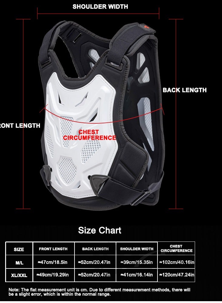 VEMAR Motocross Chest Protector Breathable Wear Resistant Easy Carrying Motorcycle Body Protection Vest Multiuse for Cycling Adults Black - Image 3