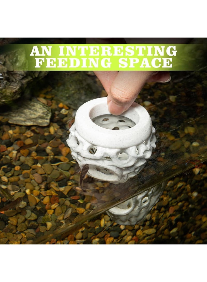 Luckam Floating Betta Hideout, 3D Printed Aquarium Cave for Fish and Shrimp, Multifunctional Floating Hammock Resting Spot and Feeding Ring, Stress Free Safe Habitat for Small Aquariums - Image 4