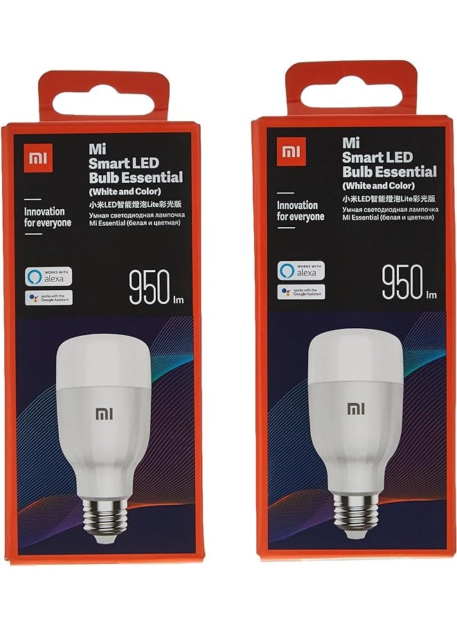 Xiaomi - Mi Smart Led Bulb Essential (White And Color), 950Lm, Pack Of 2, 1, 2Pcs Mi Bulb - Image 1