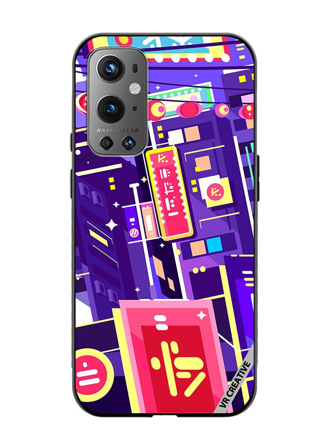 VR CREATIVE Protective Case Cover For OnePlus 9 Pro Evening Chinese City Design Multicolour - Image 1