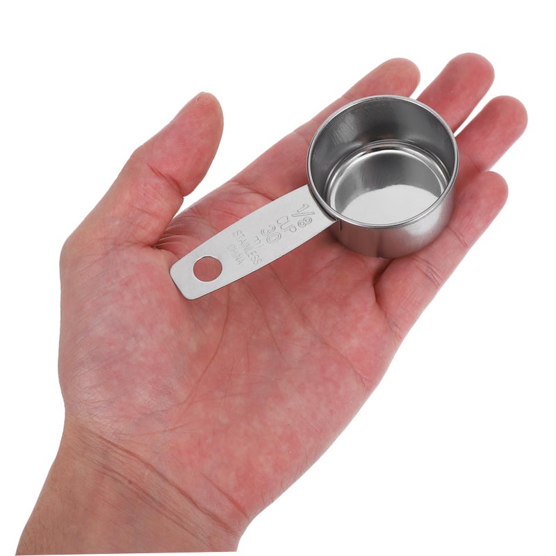 Stainless Steel Condiment Cups Set Of 3 Measuring Spoons For Seasoning And Sauce - Image 5