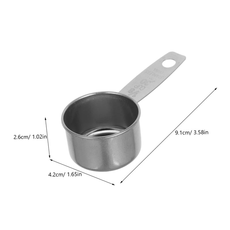 Stainless Steel Condiment Cups Set Of 3 Measuring Spoons For Seasoning And Sauce - Image 3
