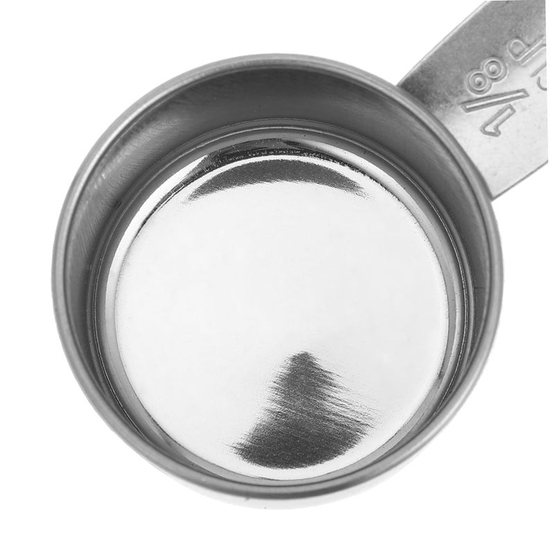Stainless Steel Condiment Cups Set Of 3 Measuring Spoons For Seasoning And Sauce - Image 4