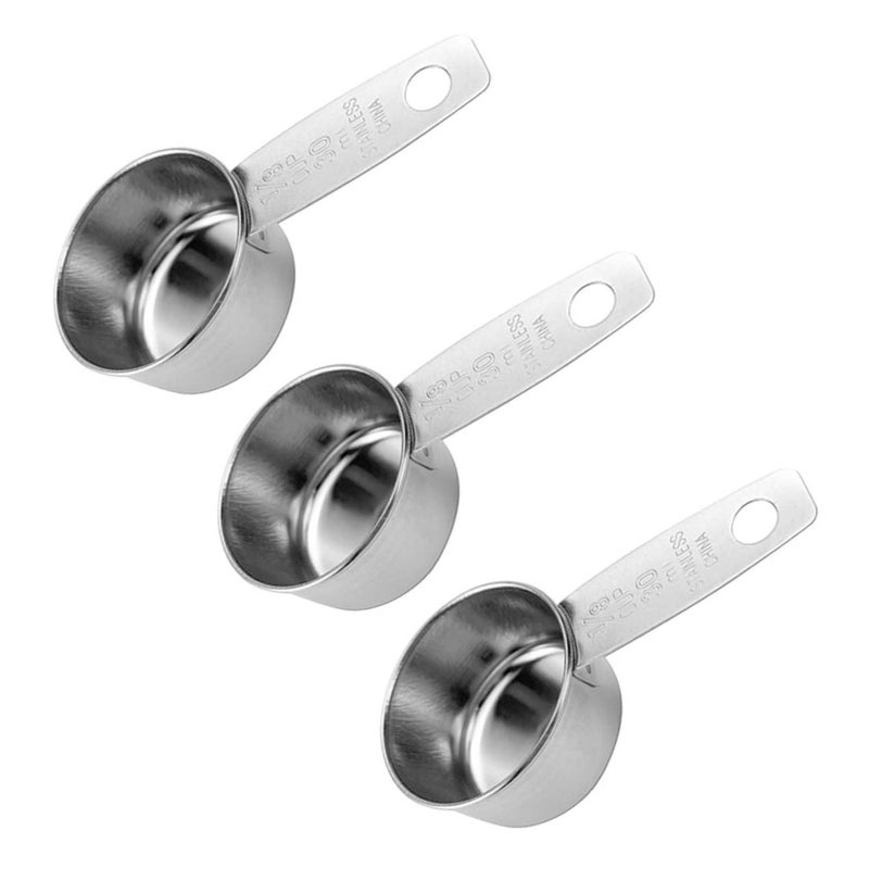 Stainless Steel Condiment Cups Set Of 3 Measuring Spoons For Seasoning And Sauce - Image 2