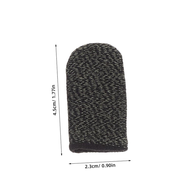 10 قطعة أكمام أصابع للألعاب بشاشة لمس سوداء لتعزيز الدقة، إكسسوارات ألعاب الهاتف المحمول - Image 3
