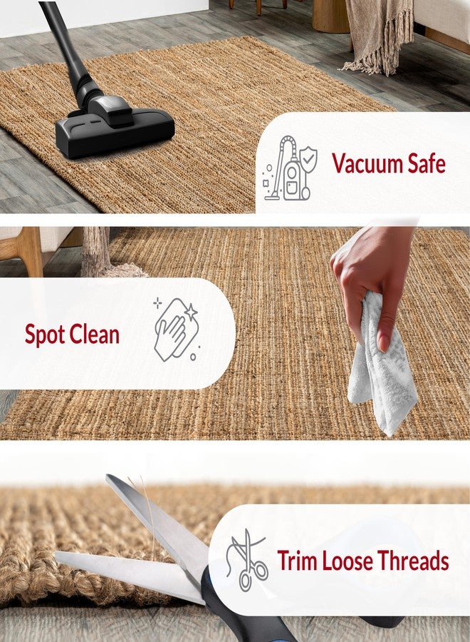 nuLOOM Ashli Solid Farmhouse Jute Accent Rug, 2X3, Natural - Image 3