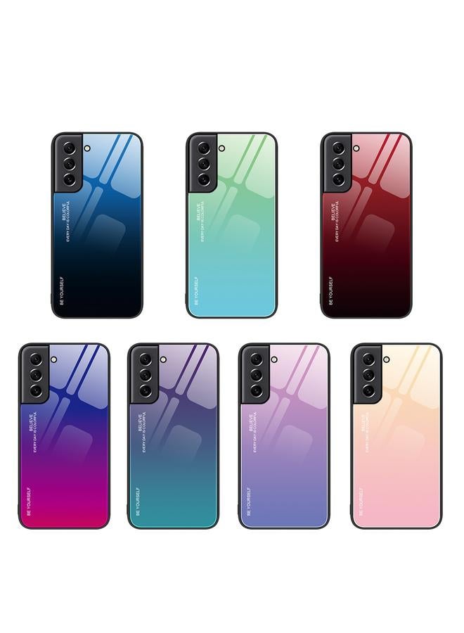 اس-توب جراب لهاتف Samsung Galaxy S21 5G، جراب زجاجي متدرج الألوان - Image 2
