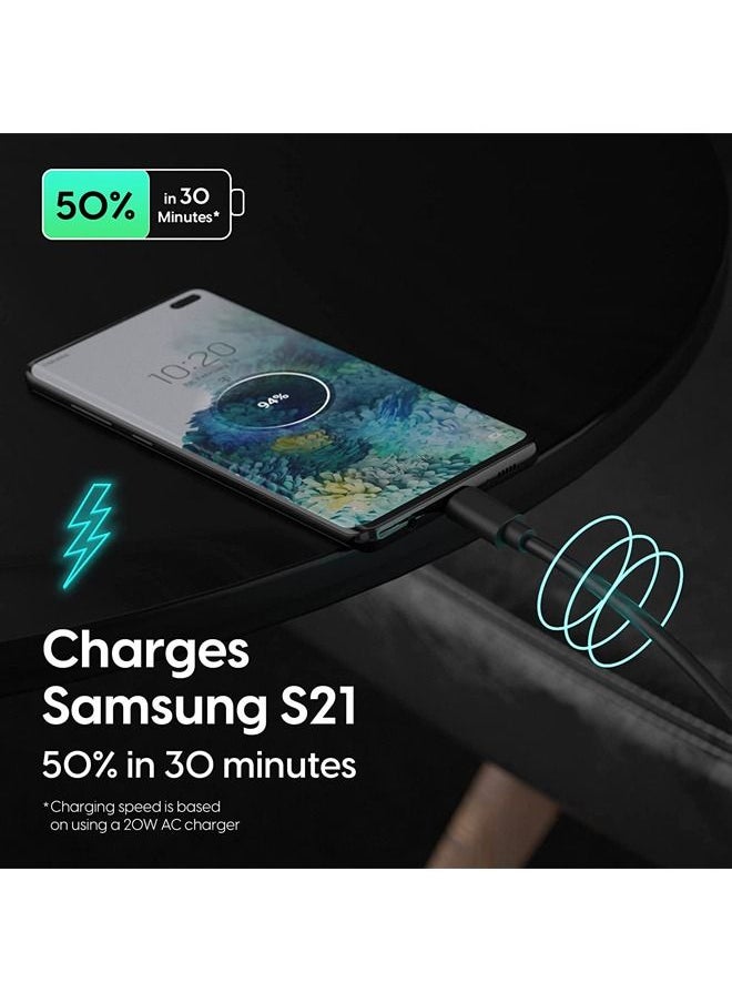 Rock Pow - iphone 15 3A 60W USB C to USB C Cable 2M Android Phone Charger Heavy Duty PD Type C Fast Charging Power Delivery Cord for Samsung Galaxy S21 / S20 / S10 / S9 / S8 For Apple MacBook iPad Pro 1 PC - Image 1
