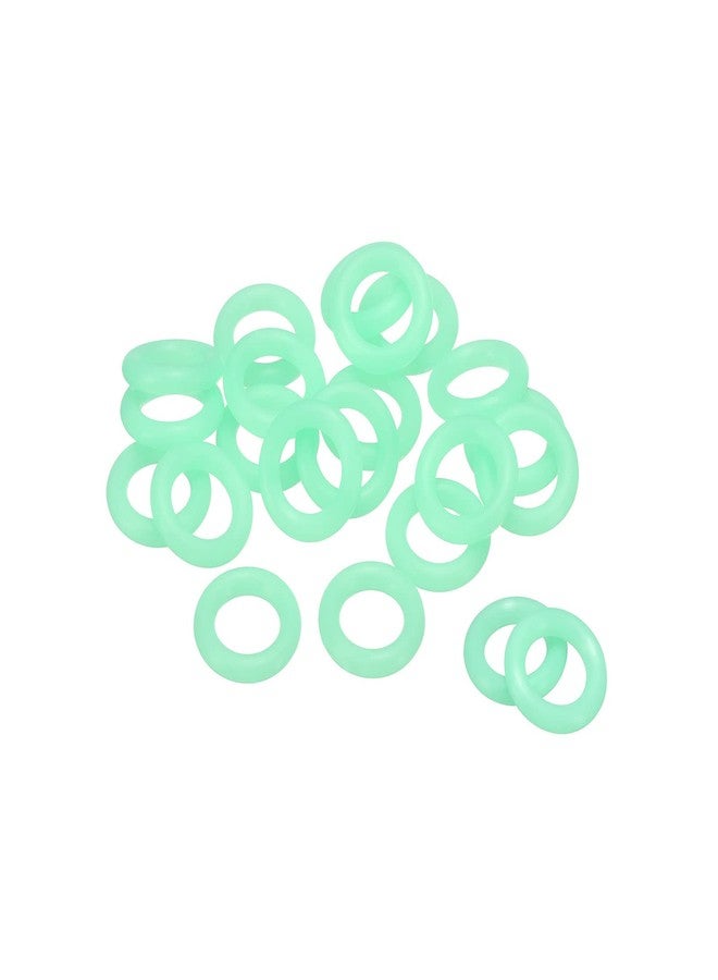M METERXITY 20 Pack Tent Stakes Rings - Tents Nail Ring Tent Accessories Fluorescent Glow in The Dark, Apply to Outdoor/Camping/Hiking (0.59"x 0.12", Green) - Image 1