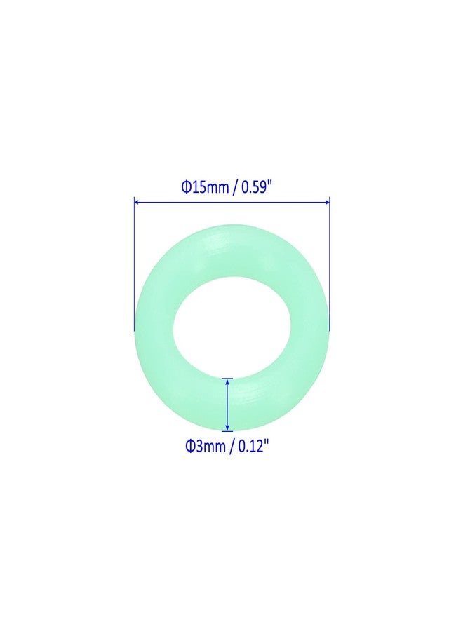 M METERXITY 20 Pack Tent Stakes Rings - Tents Nail Ring Tent Accessories Fluorescent Glow in The Dark, Apply to Outdoor/Camping/Hiking (0.59"x 0.12", Green) - Image 3