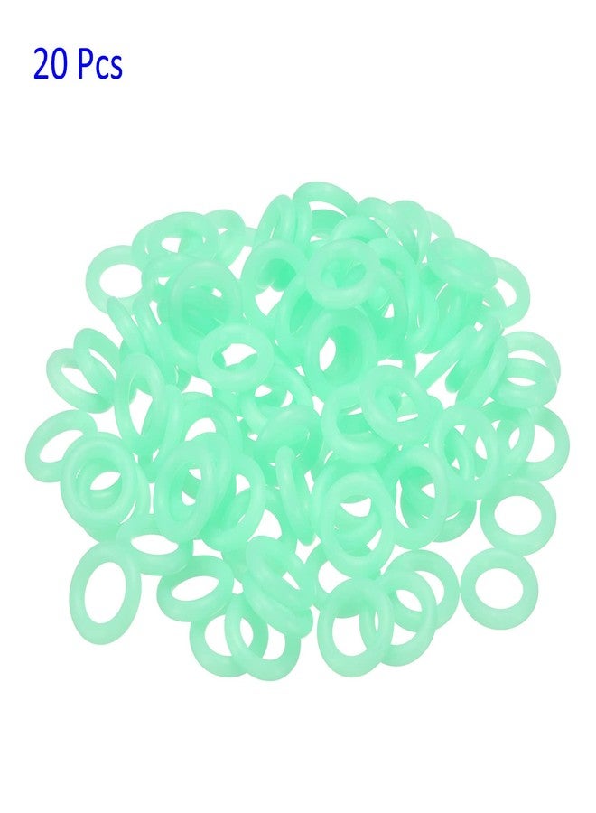 M METERXITY 20 Pack Tent Stakes Rings - Tents Nail Ring Tent Accessories Fluorescent Glow in The Dark, Apply to Outdoor/Camping/Hiking (0.59"x 0.12", Green) - Image 4