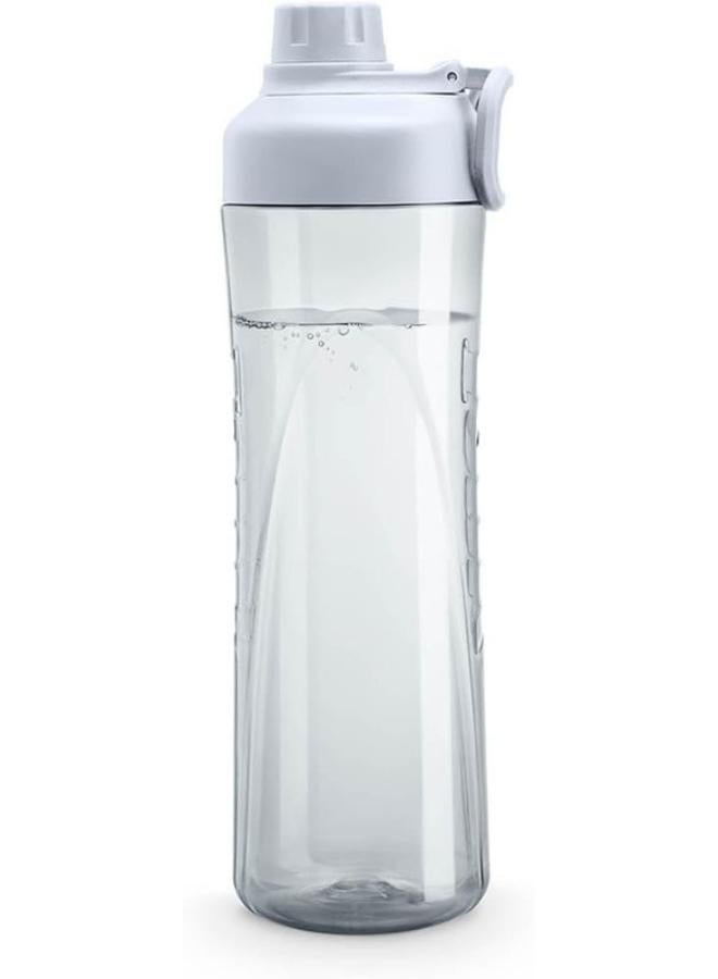 Tank Tritan Plastic Water Bottle 800mL, Light Grey, BPA Free - Image 3
