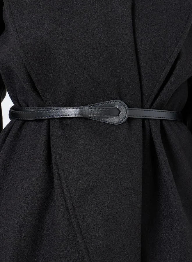 تايك تو معطف بنمط لف وحزام