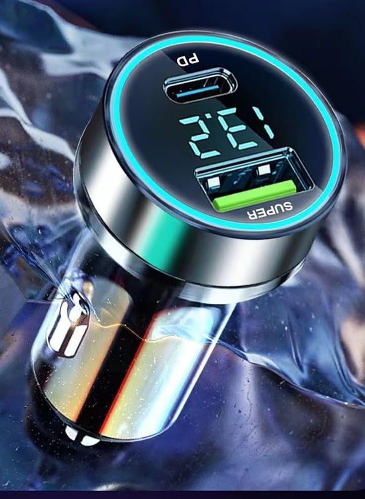 JEEJPV 120W USB Car Charger Adapter with Voltage Detection, PD30W+QC3.0 Fast Charge Lighter Plug for iPhone/Android/Samsung/iPad Pro and More  - Image 3