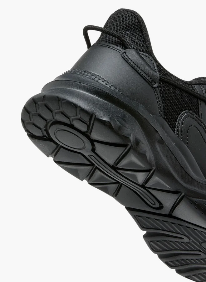 Oaklan by Shoexpress Panelled Sports Shoes with Lace-Up Closure and Pull-Tab