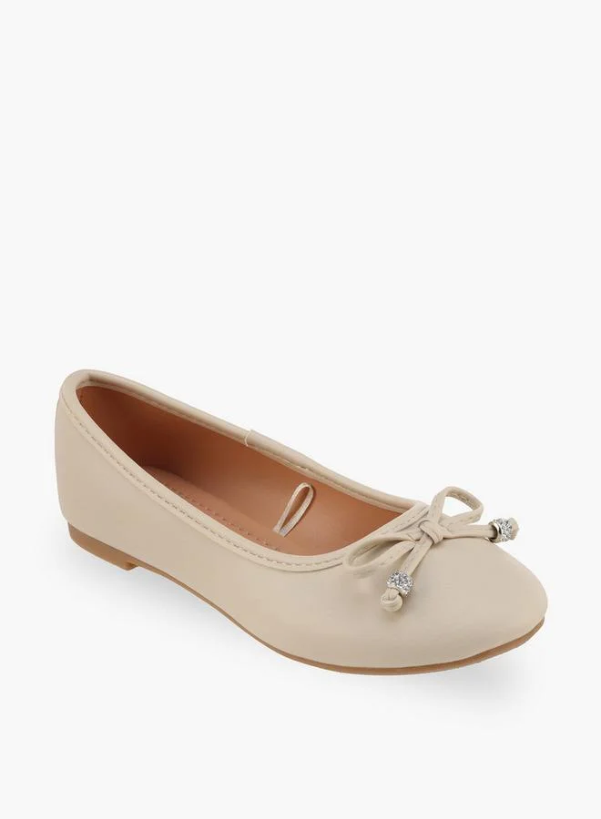 Flora Bella By Shoexpress Flora Bella Girls Bow Applique Ballerina Shoes