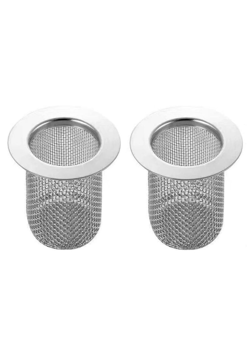 Oasisgalore 2 Pcs Sink Drain Strainer，Sewer Mesh Drain Filter for Bathroom & Kitchen Basins, Hair Waste Prevention  - Image 1