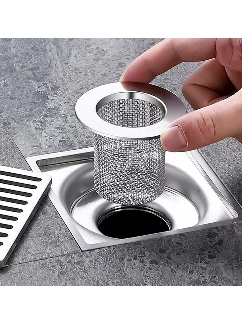 Oasisgalore 2 Pcs Sink Drain Strainer，Sewer Mesh Drain Filter for Bathroom & Kitchen Basins, Hair Waste Prevention  - Image 3